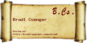 Bradl Csenger névjegykártya